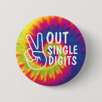 Peace out single digits tie dye 10th Birthday