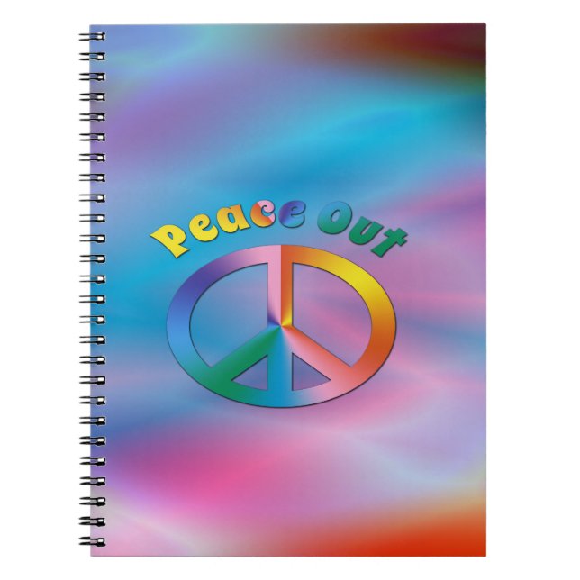 Peace Out! Spiral Notebook (Front)