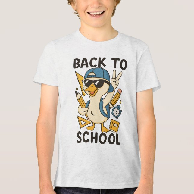 🧢 Peace Out, Summer — It’s School Time! 🕶️ Tri-Blend Shirt (Front)
