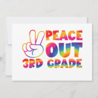 Peace Out Third Grade Tie Dye Last Day 3rd Grade 