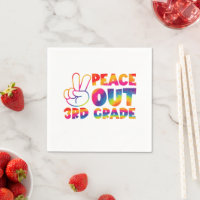 Peace Out Third Grade Tie Dye Last Day 3rd Grade 