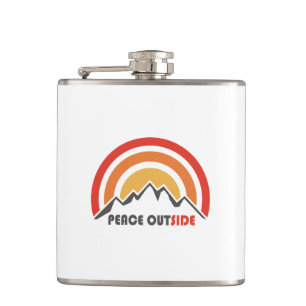 Peace Outside Hip Flask