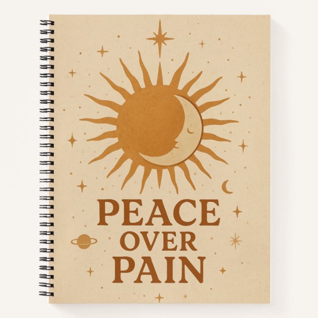 Peace Over Pain Journal – Mindfulness and Self-Lov (Front)