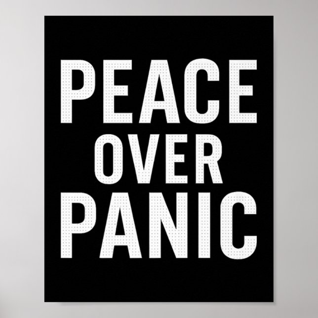 Peace Over Panic. Stoic, Motivational, Quote. Prem Poster (Front)
