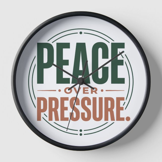 Peace Over Pressure Clock (Front)
