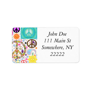 Peace & Paisley Collage Label