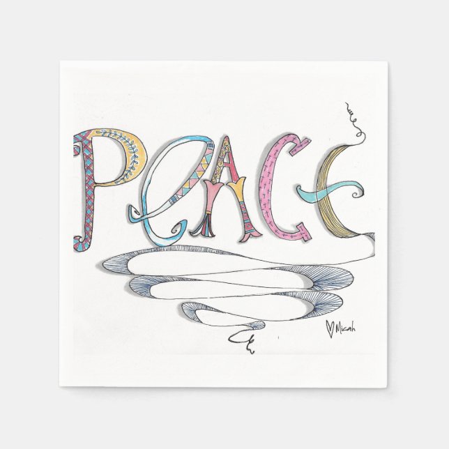 Peace Paper Napkins (Front)