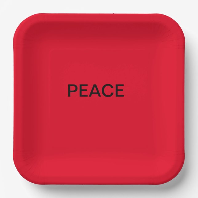 PEACE Paper Plate (Front)