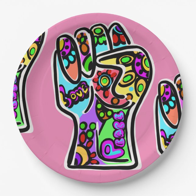 PEACE PARTY PAPER PLATE (Front)