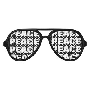 Peace party shades   Fun personalizable glasses