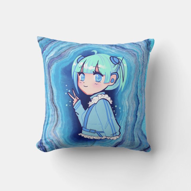 Peace & Pastels – Anime Cushion (Front)
