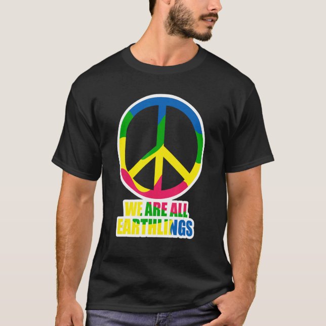 Peace Peace Saying Peace Symbol Pride Women Men 1 T-Shirt (Front)