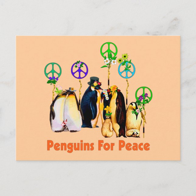 Peace Penguins Postcard (Front)