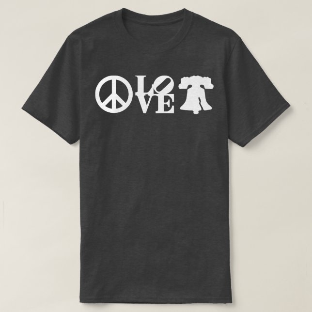 Peace Philadelphia Love Liberty Bell  Philly Fan F T-Shirt (Design Front)