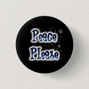 Peace Please 3 Cm Round Badge