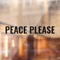 Peace Please black minimalist anti war protest