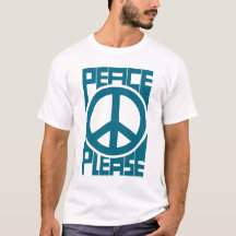 Peace Please Blue Lettering