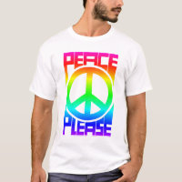 Peace Please Rainbow Lettering