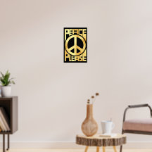 Peace Please Soft Gold Lettering