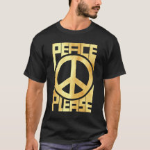 Peace Please Soft Gold Lettering