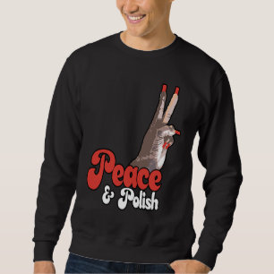 Peace & Polish Red and White Sweatshirt