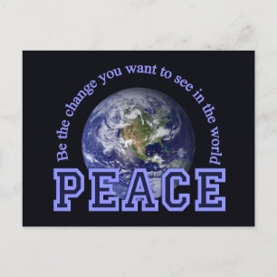 Peace postcard, customise postcard