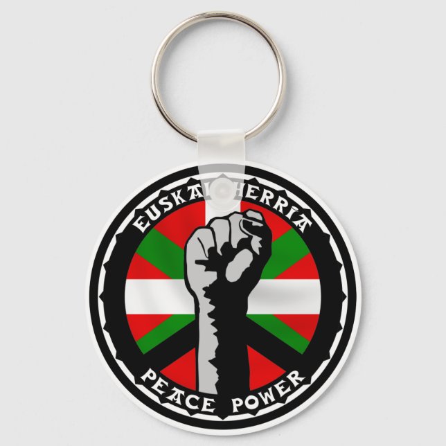 peace power basque keychain (Front)