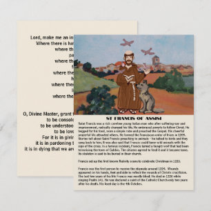 Peace prayer of St Francis  Card