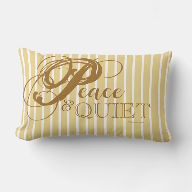 Peace & Quiet Throw Pillow (Caramel) (Front)