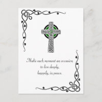 Peace Quote Celtic Cross & Borders
