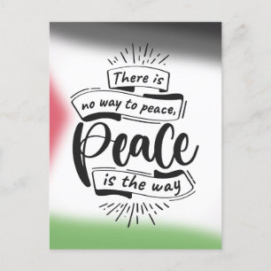 Peace Quote Postcard – “There Is No Way to Peace"