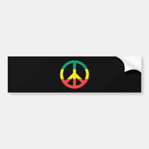 peace rasta bumper sticker