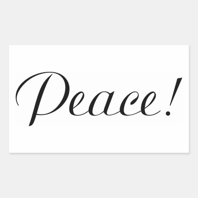 PEACE RECTANGULAR STICKER (Front)