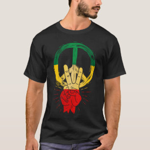 Peace Reggae Love Jamaica Rasta Music T-Shirt