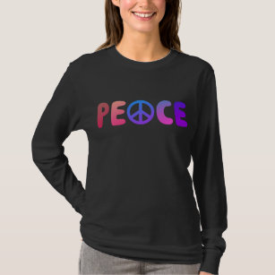 Peace, Retro Hippie Vibes Women's Long Sleeved T-Shirt