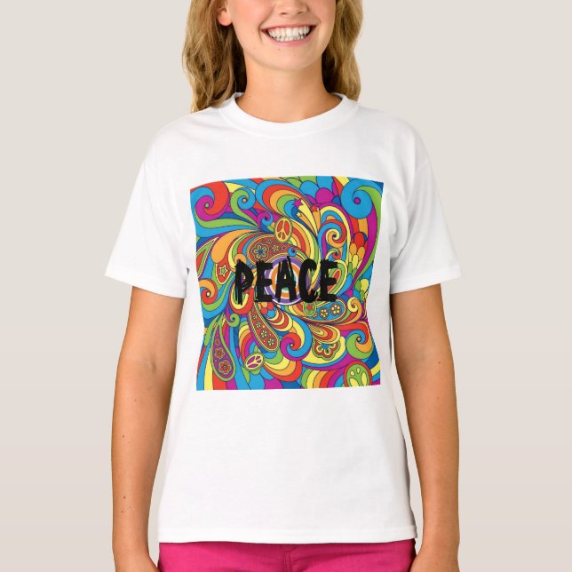 Peace retro style T-Shirt (Front)