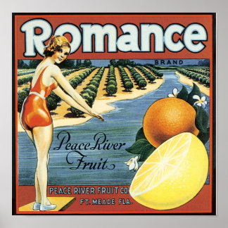 Peace River Fruit Company Crate Label - Poster