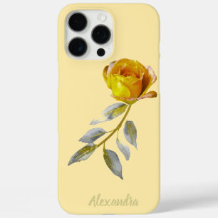 Peace Rose & Butter Yellow w' Gold leaves Wedding  iPhone 16 Pro Max Case