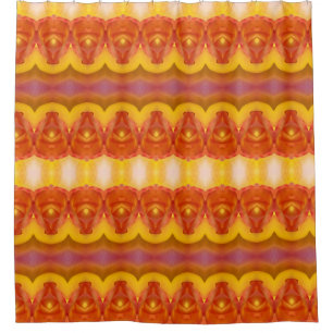 Peace Rose Ikat 3 Shower Curtain