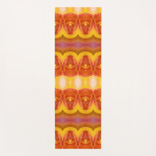 Peace Rose Ikat 3 Yoga Mat (Front)