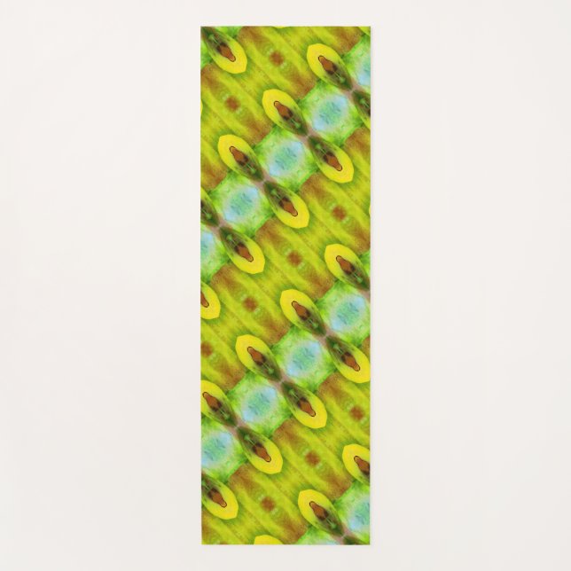 Peace Rose Ikat 7 x GL Yoga Mat (Front)
