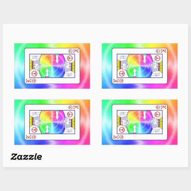 Peace Rules -  Rectangular Sticker (Sheet)