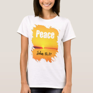 Peace Scripture Glowing Sunset T-Shirt
