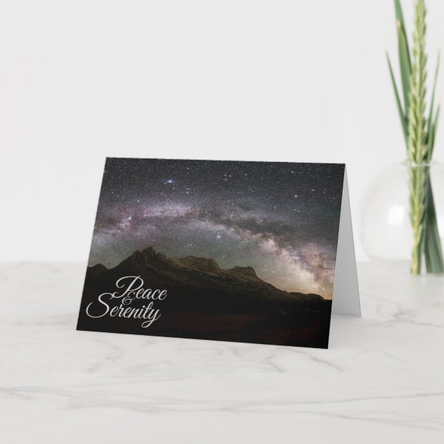 Peace & Serenity Mountain Birthday Card (Front)