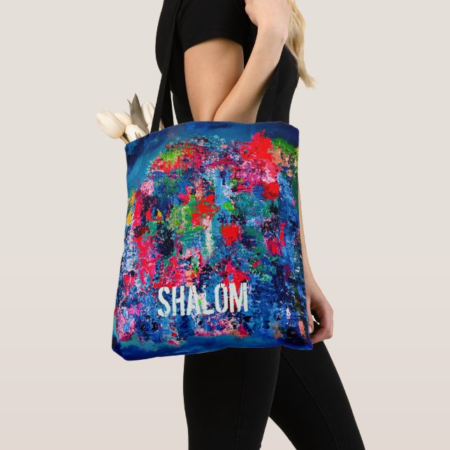 Peace Shalom Tote (Close Up)