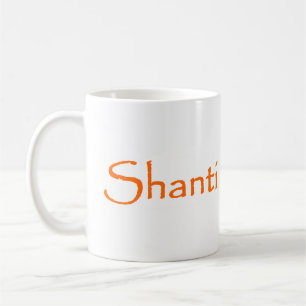 peace shanti coffee mug