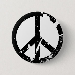 Peace Sign 6 Cm Round Badge