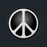Peace Sign 6 Cm Round Badge<br><div class="desc">The original peace sign,  first used by CND,  still packs a punch</div>