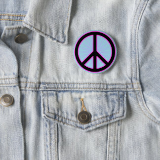 Peace Sign  6 Cm Round Badge