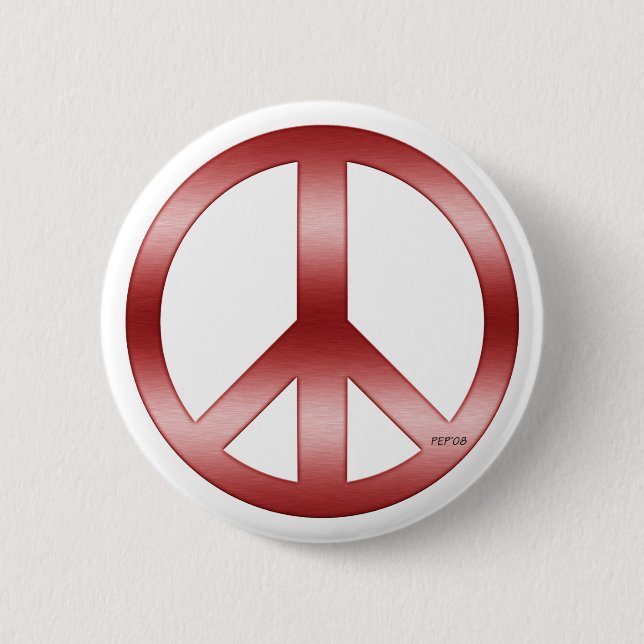 Peace Sign 6 Cm Round Badge (Front)